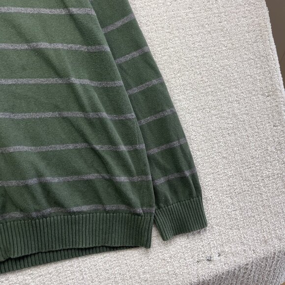 Tommy Hilfiger Men's Full Zip Sweater Jacket Size XL Forest Green Striped Casual - Picture 4 of 14